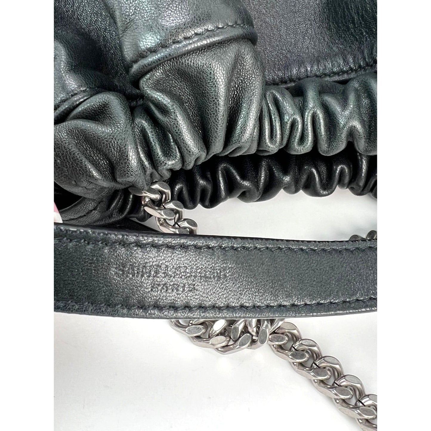 Saint Laurent Lambskin Teddy Drawstring Sac Bucket Bag
