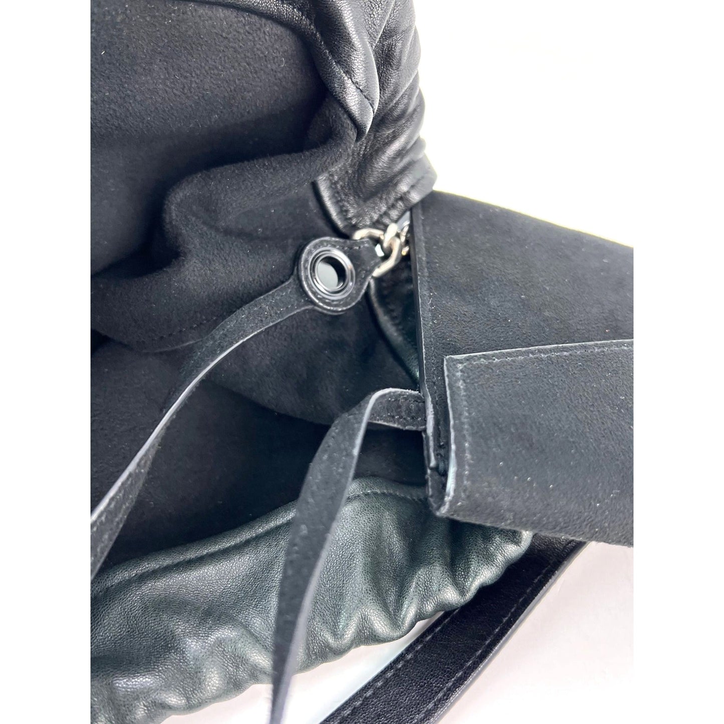 Saint Laurent Lambskin Teddy Drawstring Sac Bucket Bag