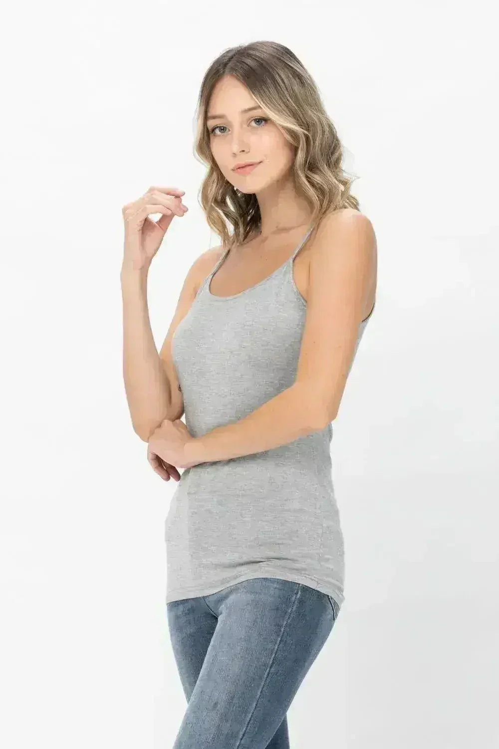 Basic Solid Shapewear Camisole – Soft Spaghetti Strap Tank Top for Women