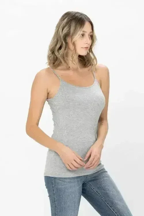 Basic Solid Shapewear Camisole – Soft Spaghetti Strap Tank Top for Women