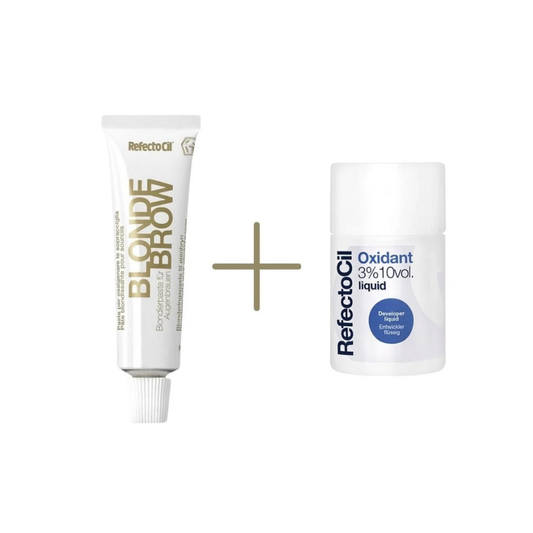 RefectoCil Blond Brow Lightening Eyebrow Dye 15 ml +RefectoCil 3% 10 vol. Liquid Oxidant 100 ml