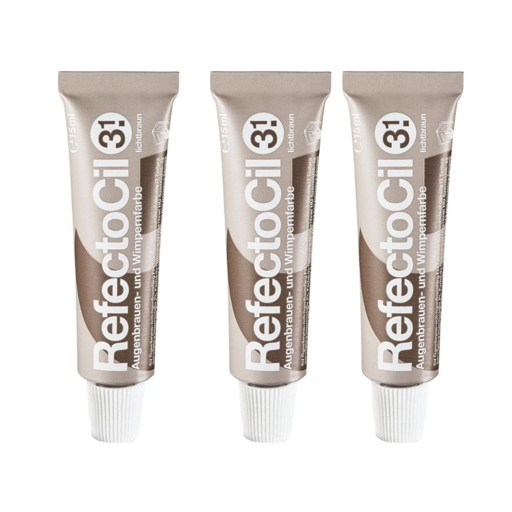 RefectoCil Eyebrow and Eyelash Dye No:3.1 Light Brown 15 ml 3 Pack