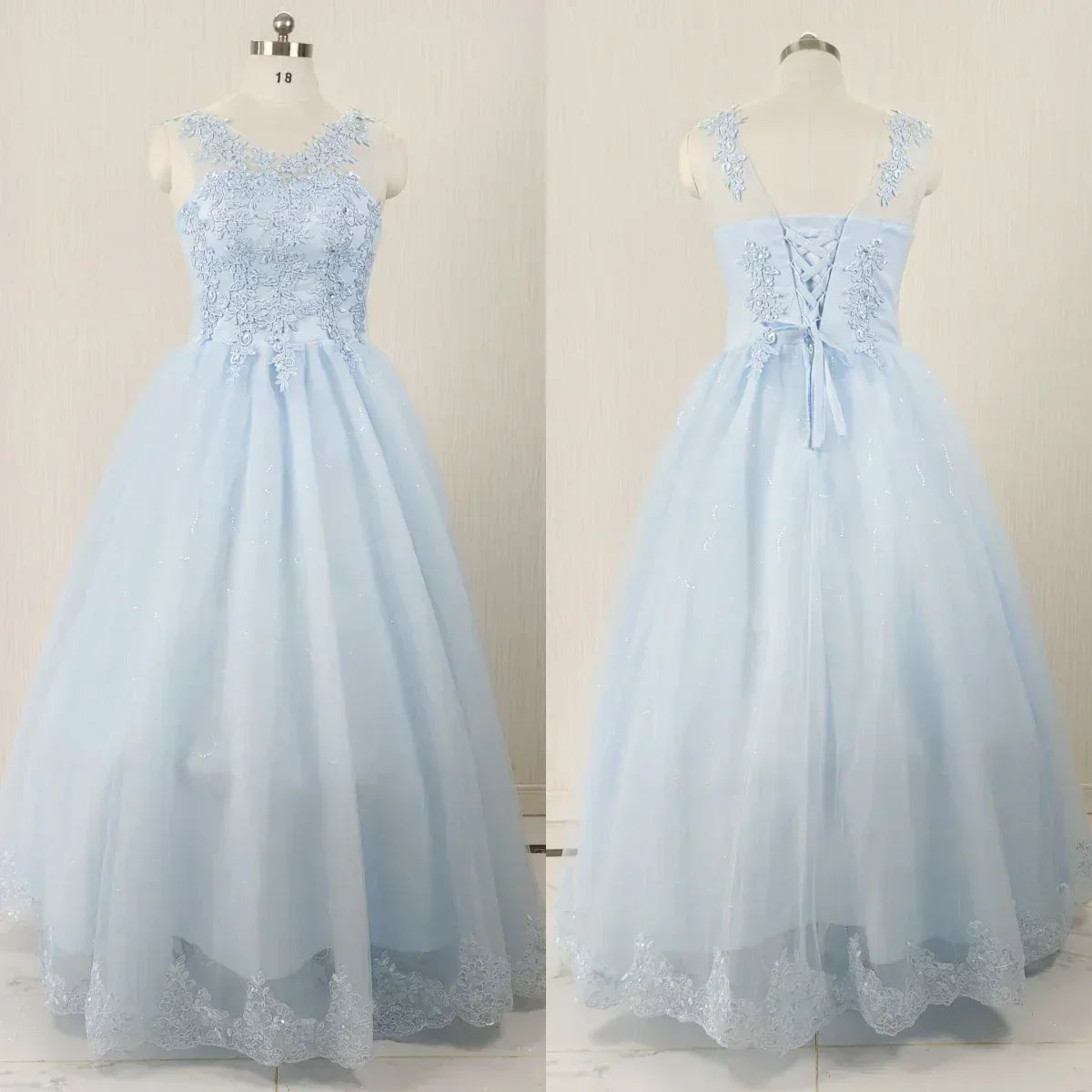 Plus Size Wedding Dress - V-Neck Sequined Ball Gown Customizable | Femstylo