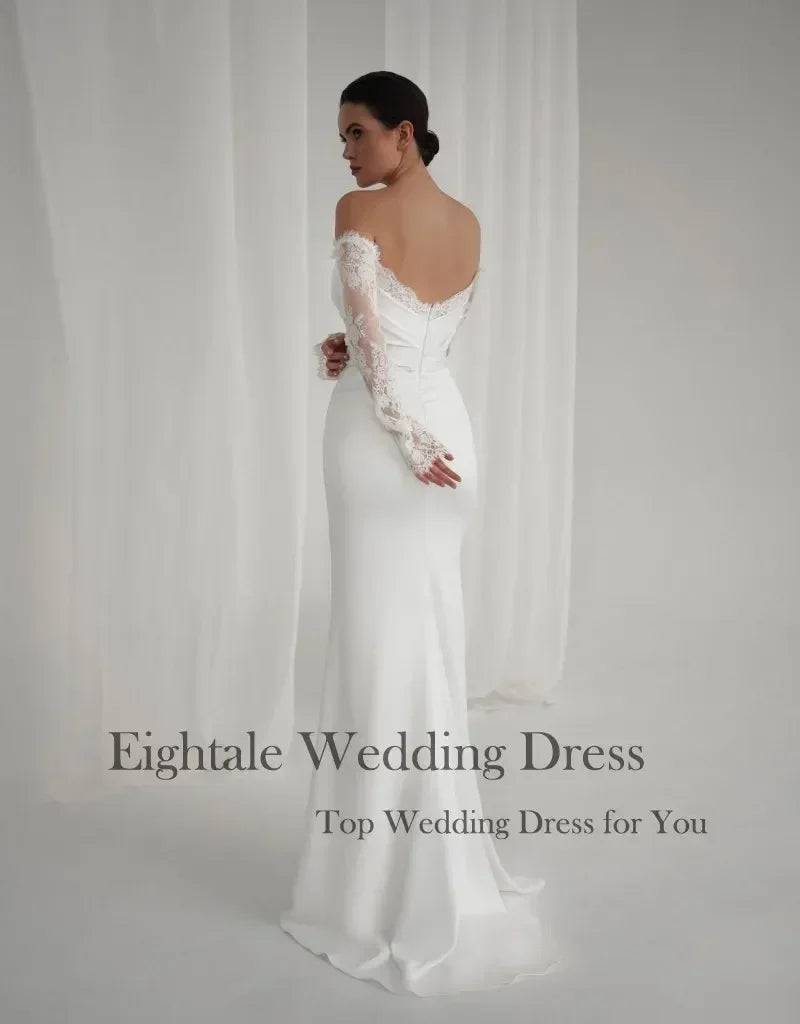 Bohemian Mermaid Wedding Dress - Custom Lace Off-Shoulder Gown | Femstylo