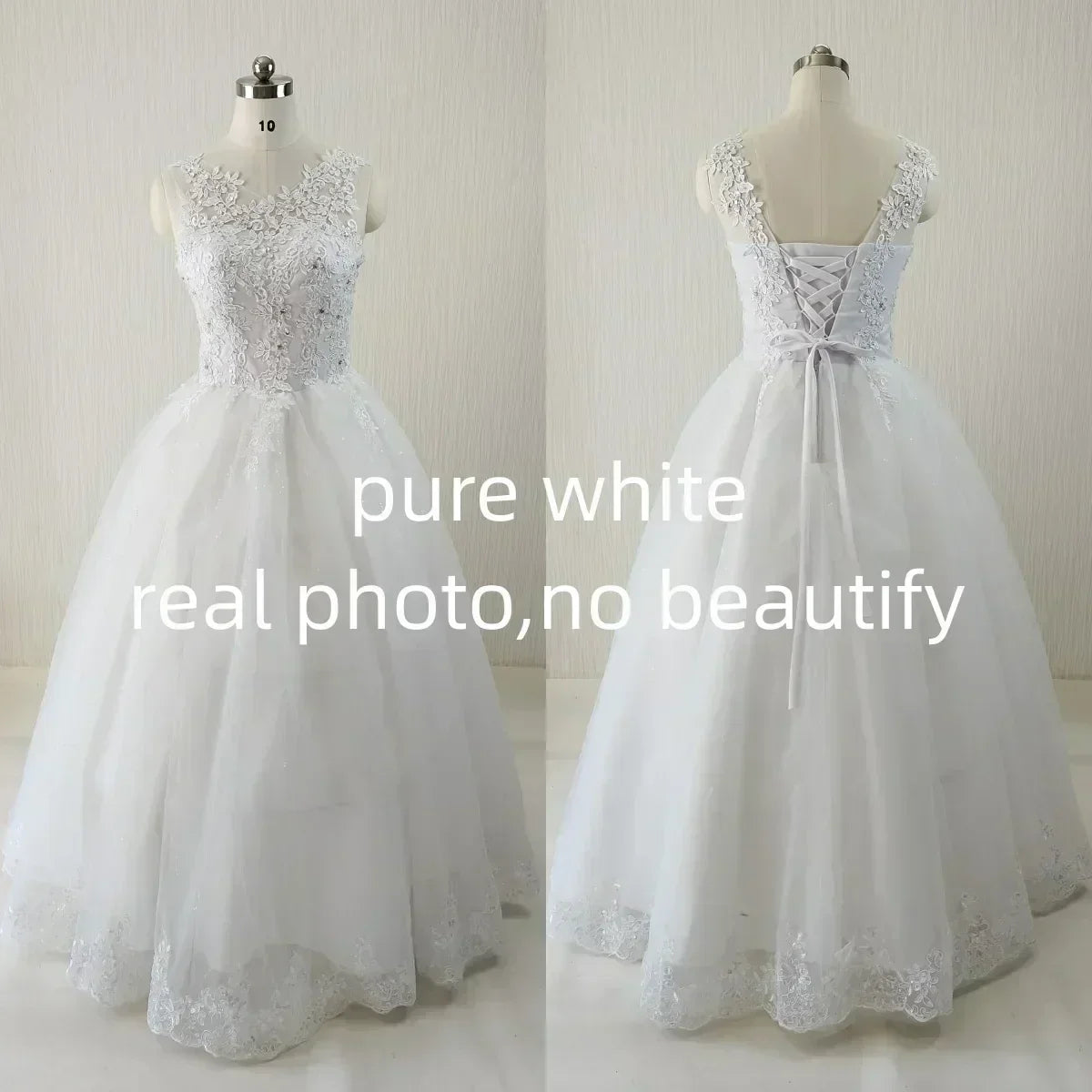 Plus Size Wedding Dress - V-Neck Sequined Ball Gown Customizable | Femstylo