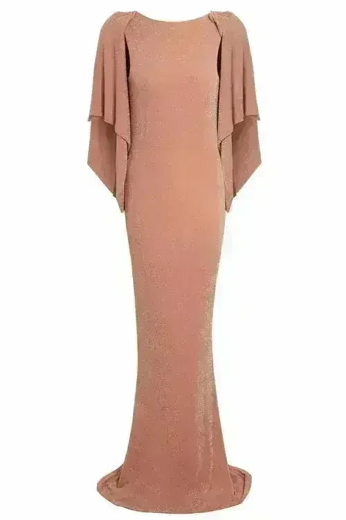 Mocha Backless Maxi Dress