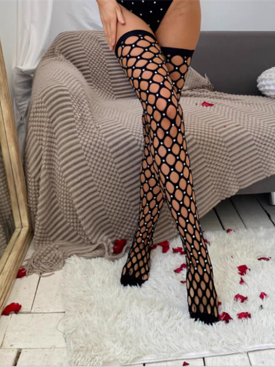 Thigh-High Fishnet Pantyhose