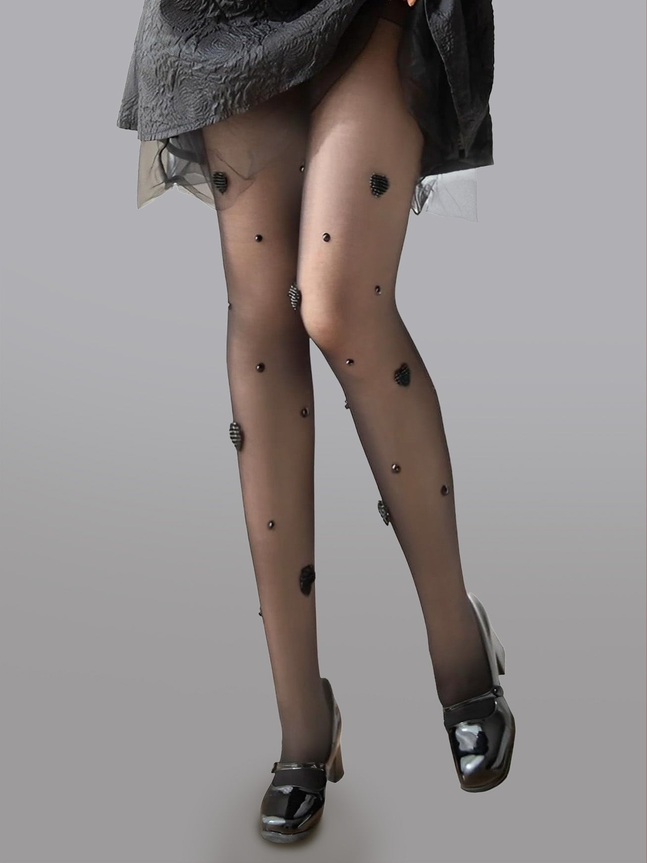 Collants sexy en maille transparente 