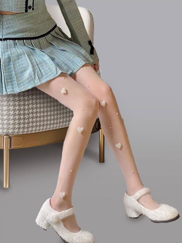 Collants sexy en maille transparente 