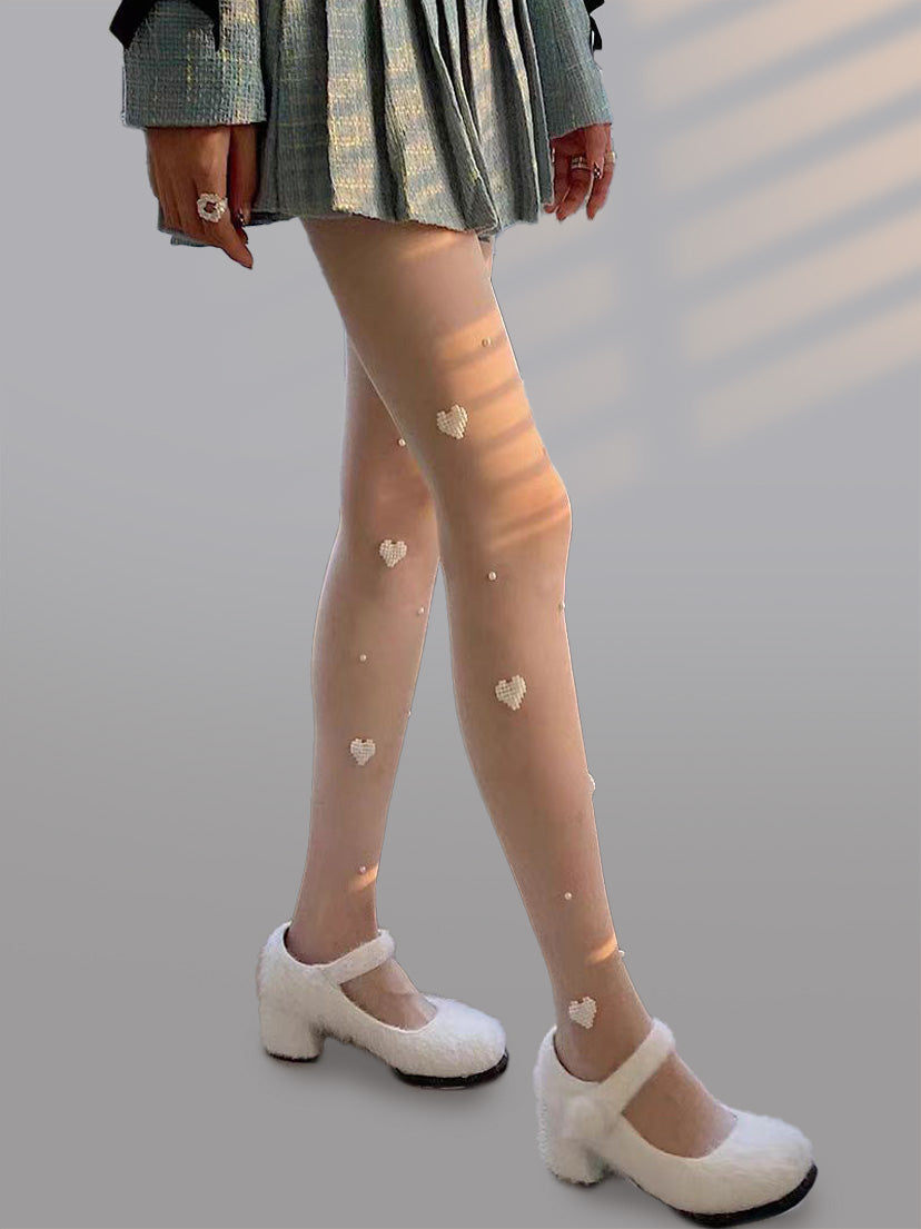 Collants sexy en maille transparente 