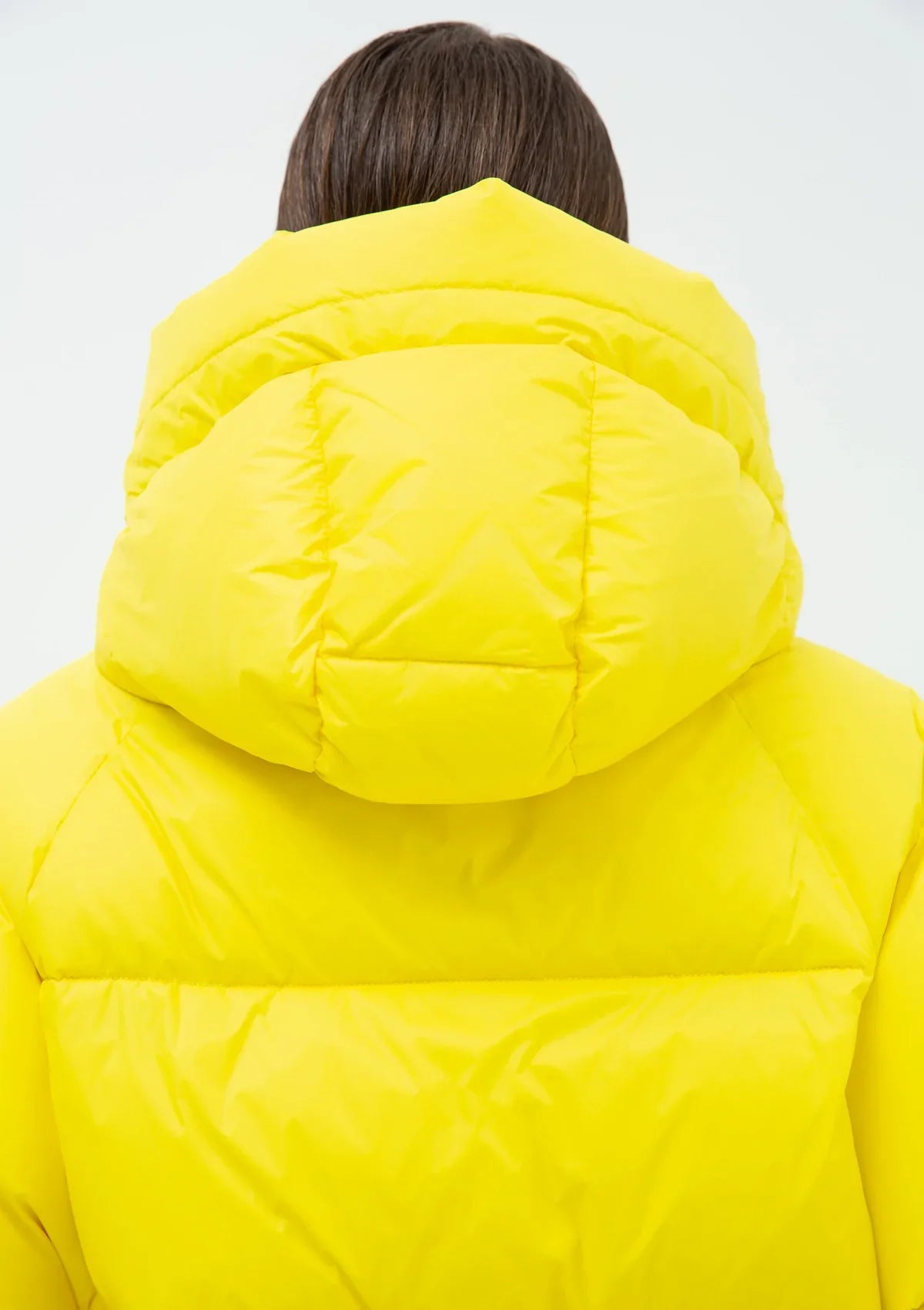 Gisela Premium Hooded Down Puffer Jacket in Yellow