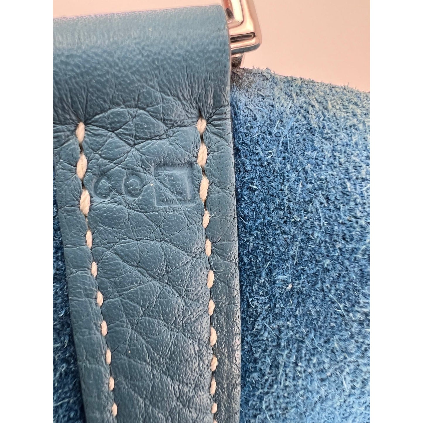 Hermes Taurillon Clemence Picotin 22 MM Blue Leather Hand Bag