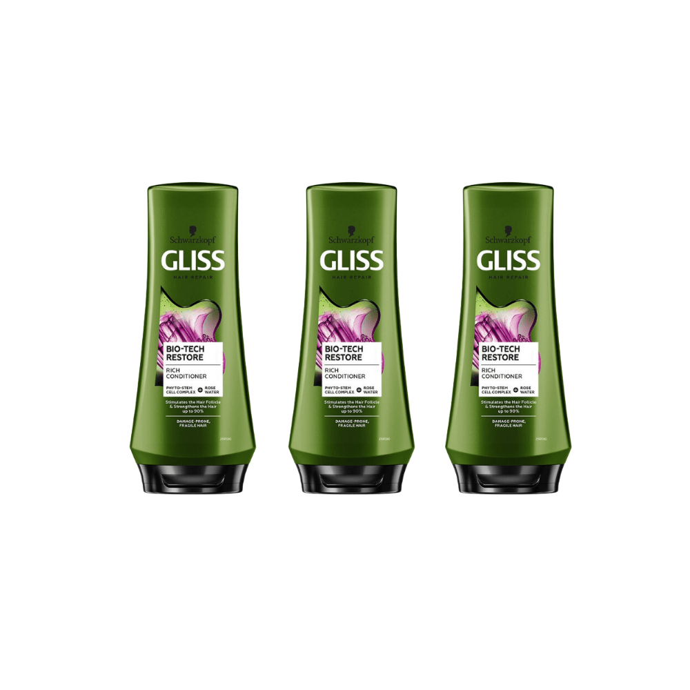 Schwarzkopf Gliss Après-Shampooing Bio-tech 360 ml Lot de 3