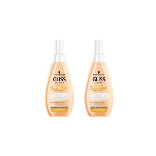 Schwarzkopf Gliss Hair Repairing Beauty Milk Protein Spray Care 150 ml 2 Pack