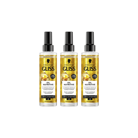 Schwarzkopf Gliss Oil Nutritive Liquid Hair Conditioner 200 ml 3 Pack