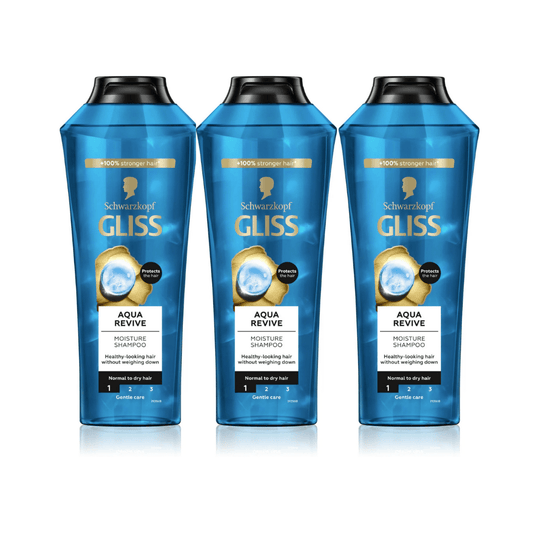 Schwarzkopf Gliss Shampoo Aqua Revive 400 ml 3 Pack