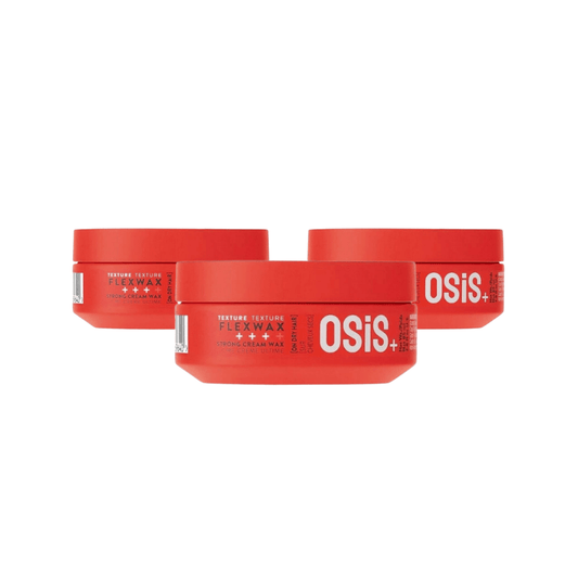 Schwarzkopf Osis Flexwax Ultra Strong Texture Cream Wax 85ml | Reconfigurable Styles 3 Pack