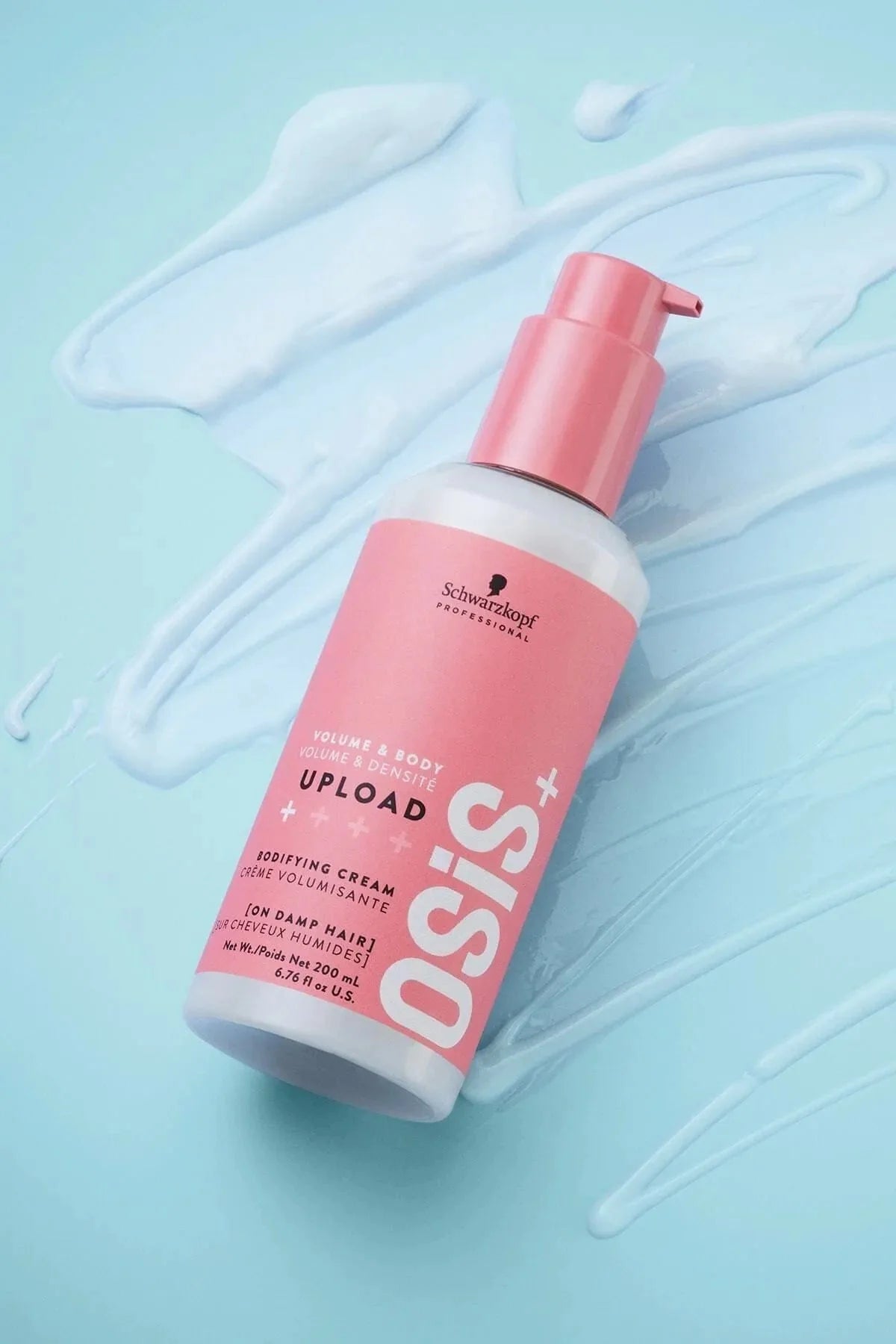 Schwarzkopf Osis Upload Volumizing Cream 200ml | Volumizing from Bottom to End with Protection Against Frizz & Heat 3 Pack