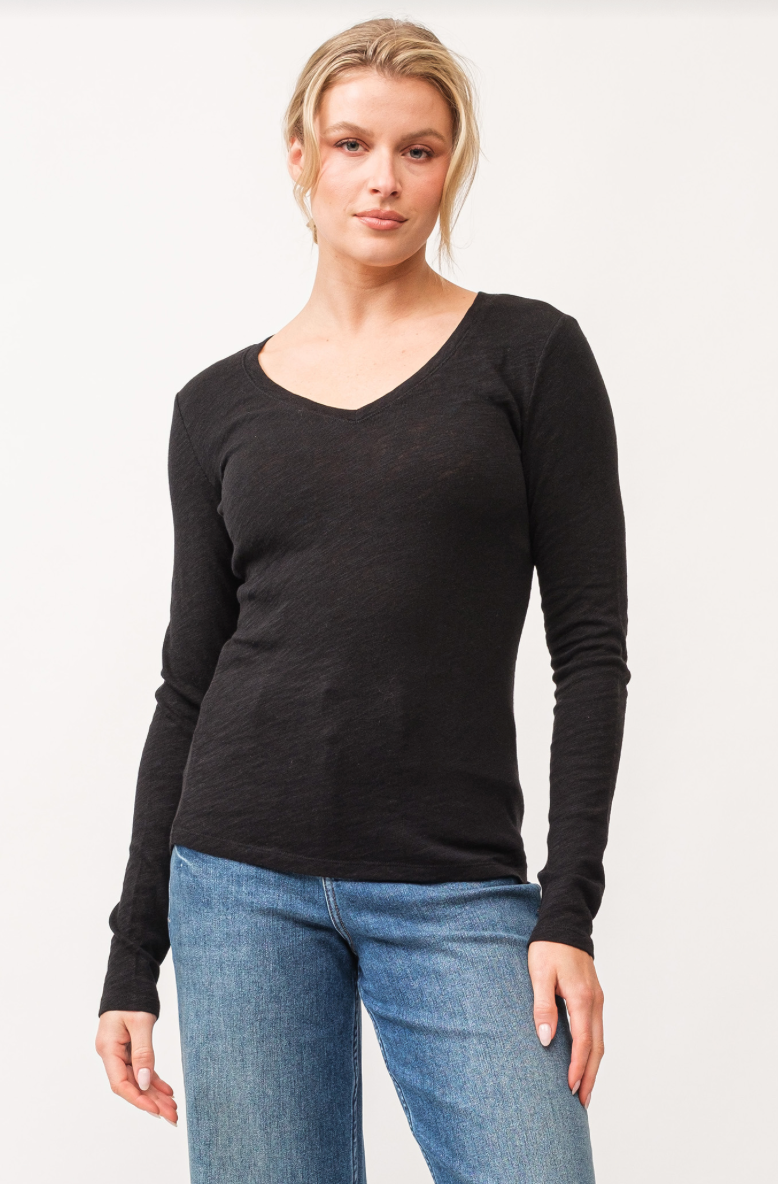 Alina V Neck in Black