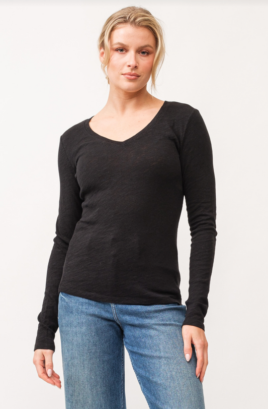 Alina V Neck in Black