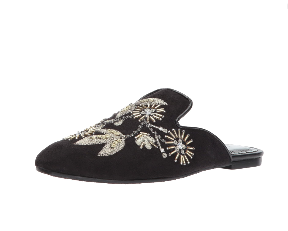 Floral Island Flats in Black