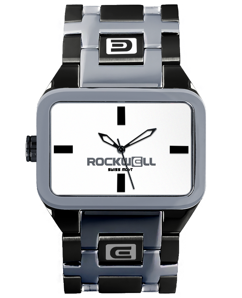 Montre Duel Time (Argent/Blanc/Noir) 