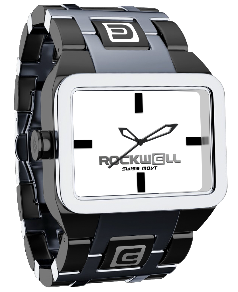 Montre Duel Time (Argent/Blanc/Noir) 