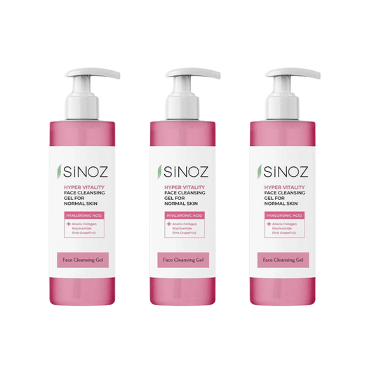 Sinoz Hyper Vitality Normal Skin Face Cleansing Gel 400 ml 3 Pack