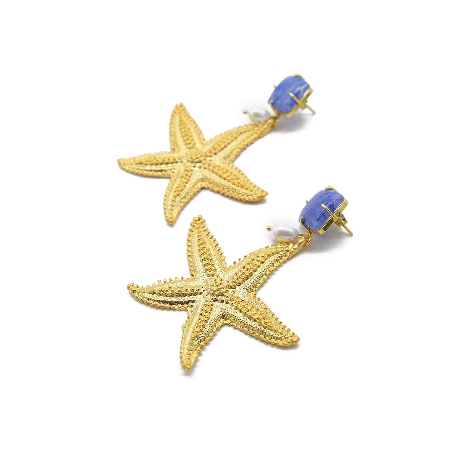 Lapis Lazuli StarFish Earring