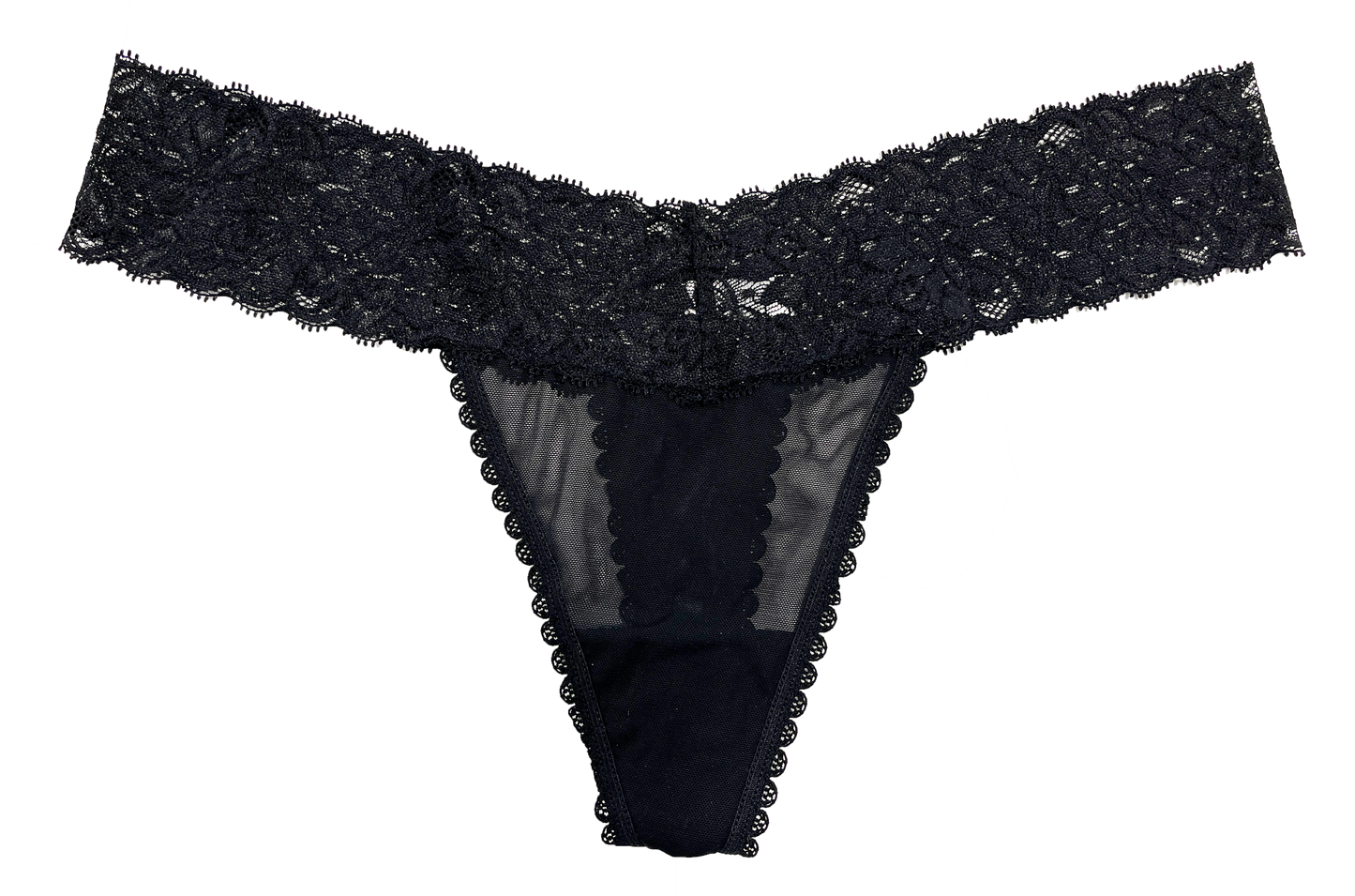 Mesh and Lace Classic Thong, XS- 2X