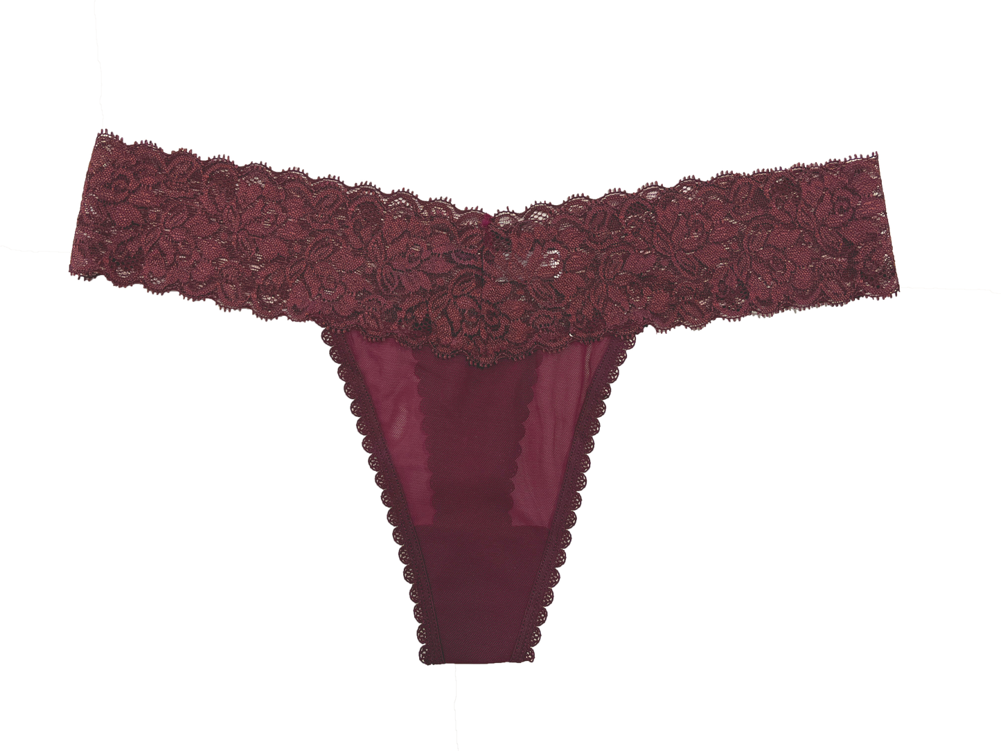 Mesh and Lace Classic Thong, XS- 2X