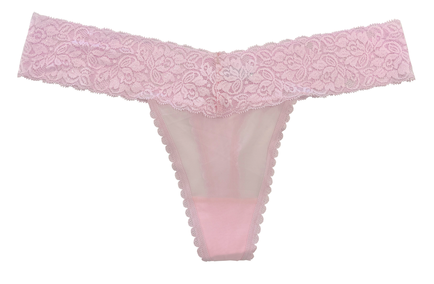Mesh and Lace Classic Thong, XS- 2X