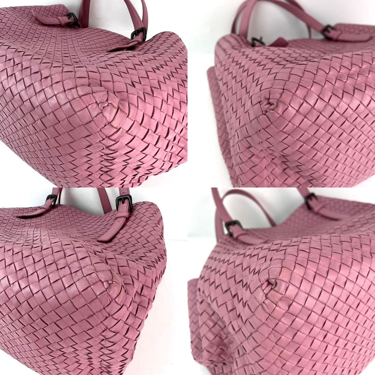 Bottega Venetta Nappa Intrecciato Large Seamless Rose Pink tote Bag