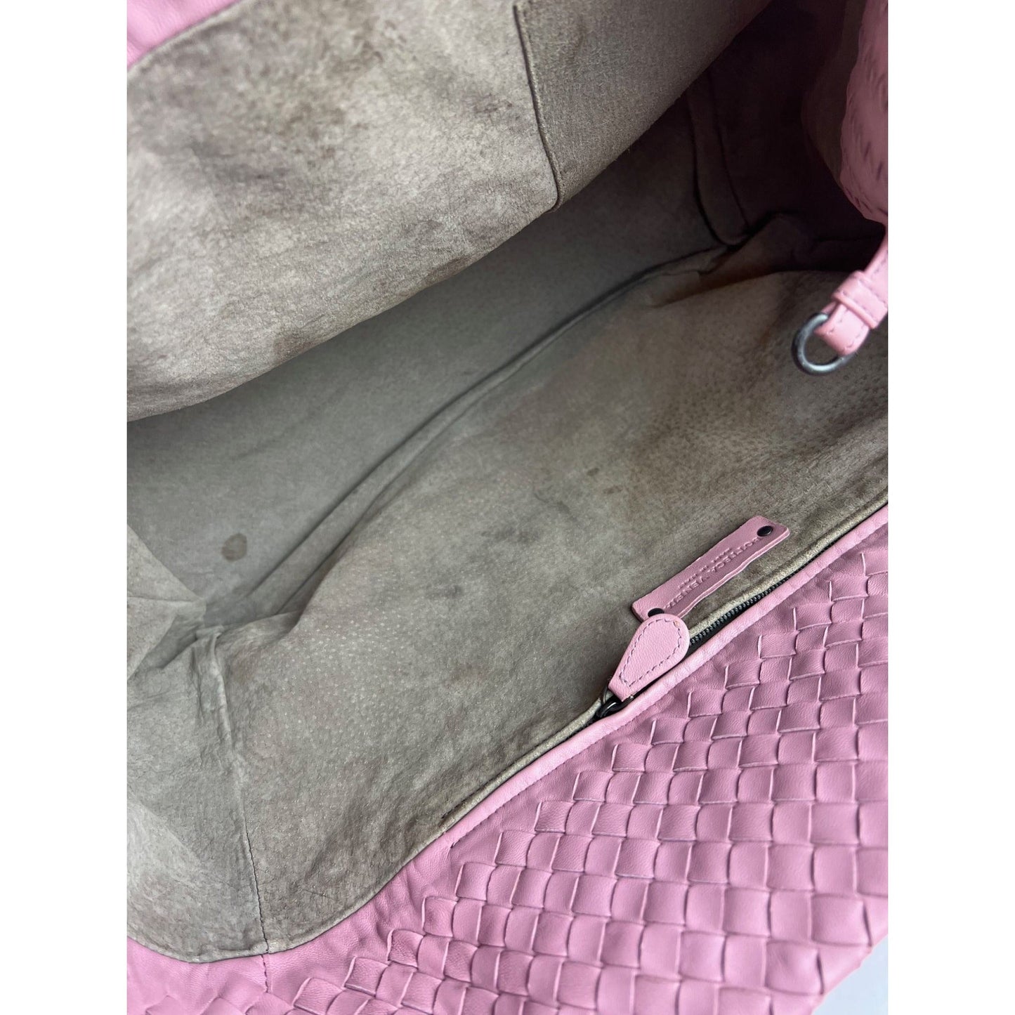 Bottega Venetta Nappa Intrecciato Large Seamless Rose Pink tote Bag