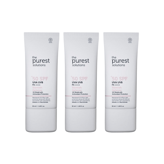 The Purest Sunscreen for Blemished Skin Spf50+ 50ml 3 Pack