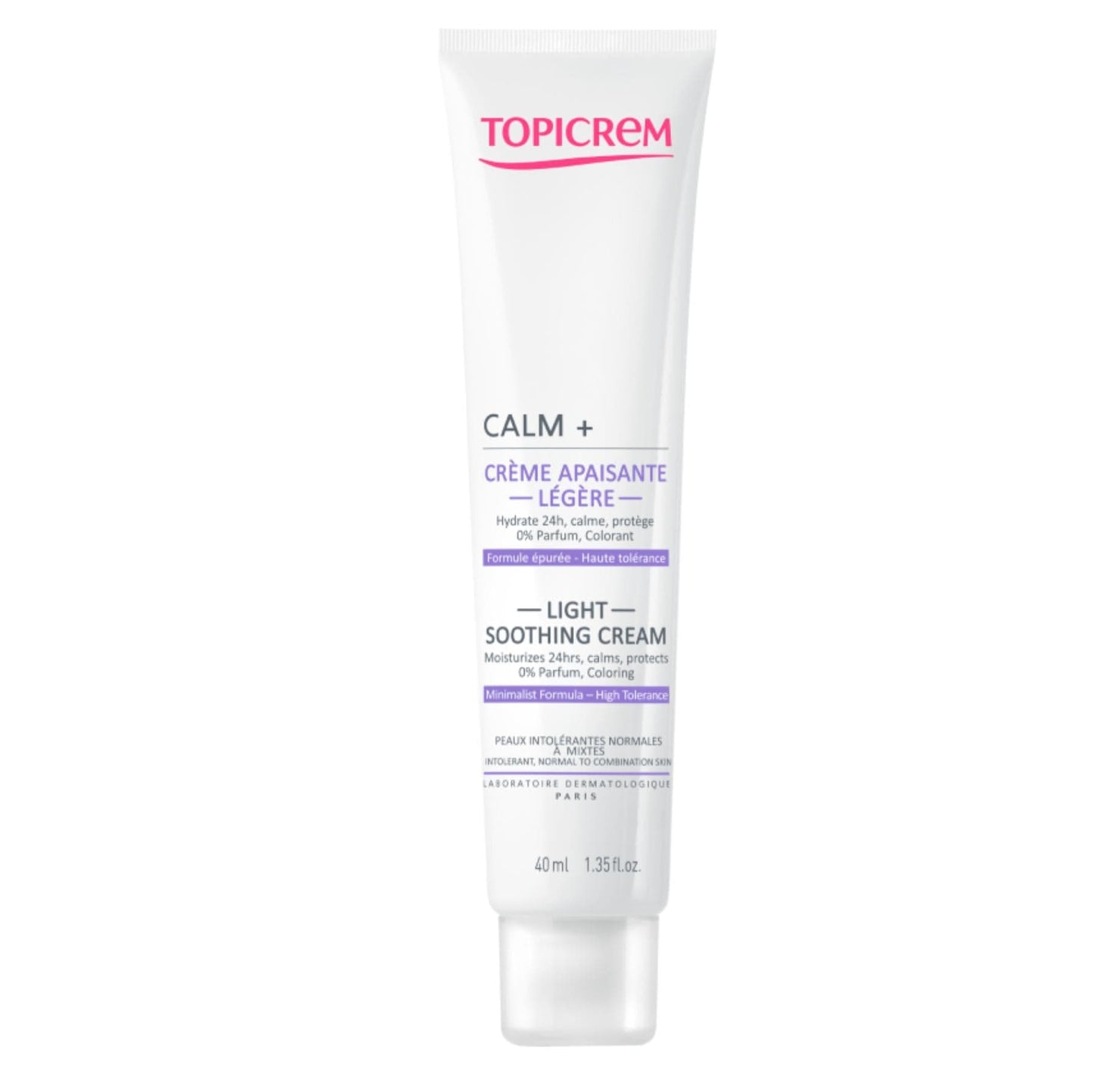 Topicrem Calm+ Crème Hydratante Apaisante Légère 40 ml