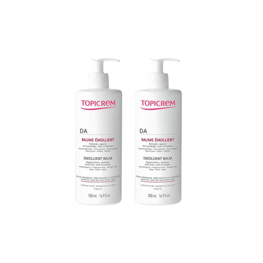 Topicrem DA Face and Body Emollient Balm 500 ml 2 Pack