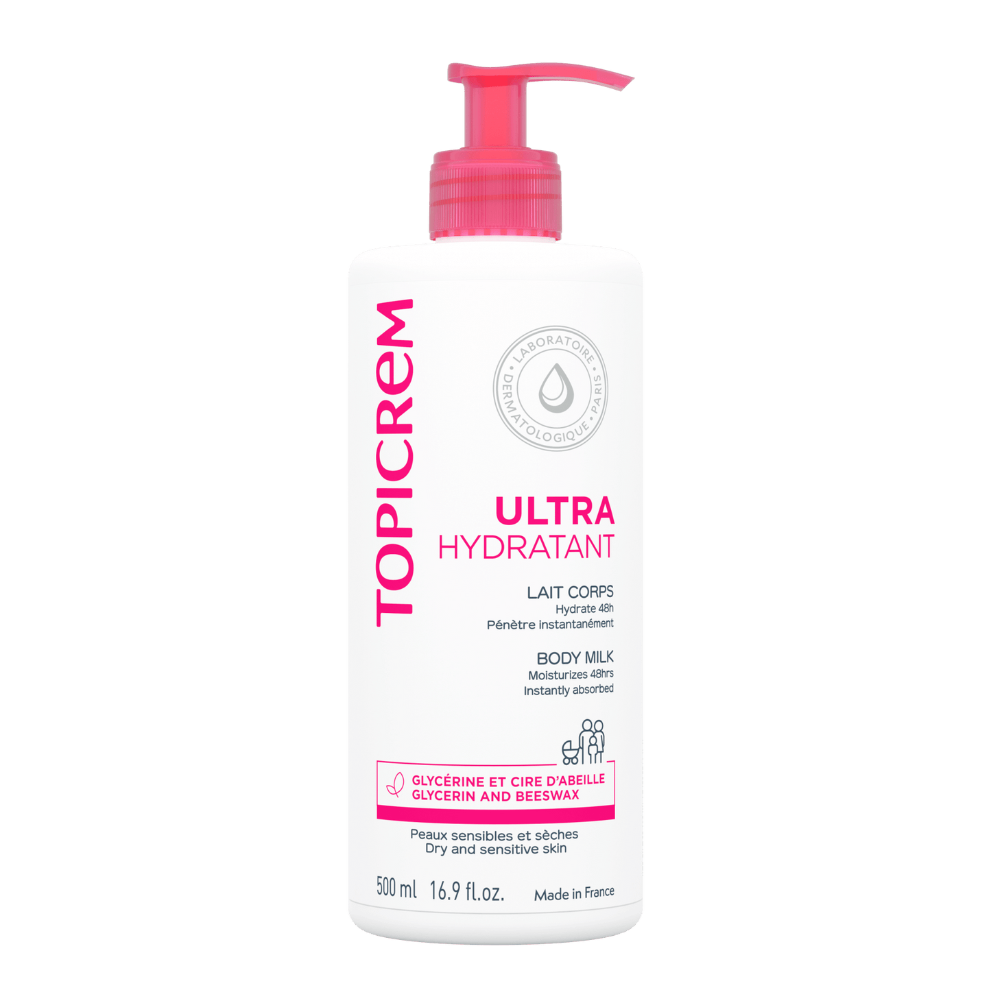 Topicrem Lait Corps Ultra Hydratant 500 ml
