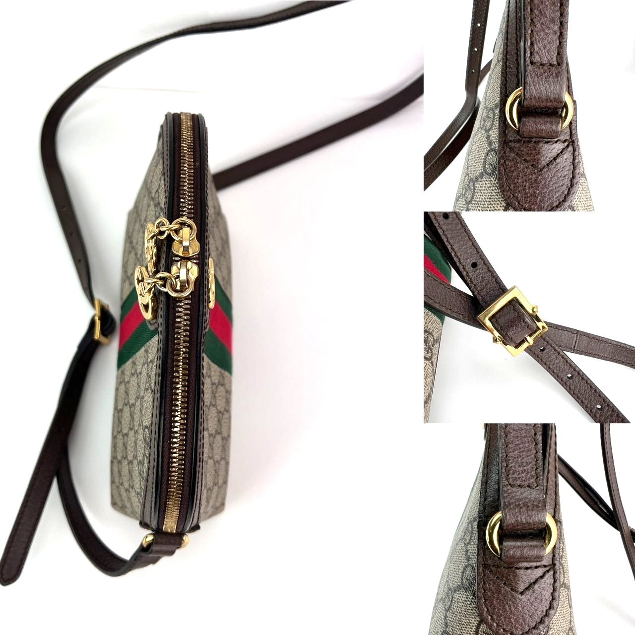 Gucci Ophidia Small Dome Monogram Web Shoulder Bag