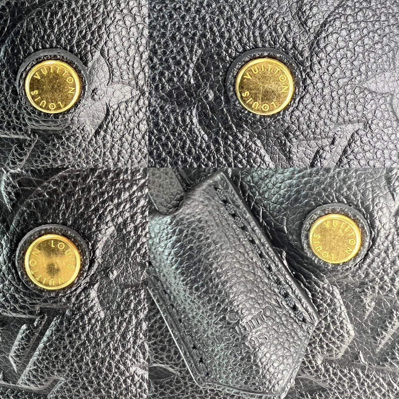 Louis Vuitton Montaigne MM Empreinte Black Leather Shoulder Bag