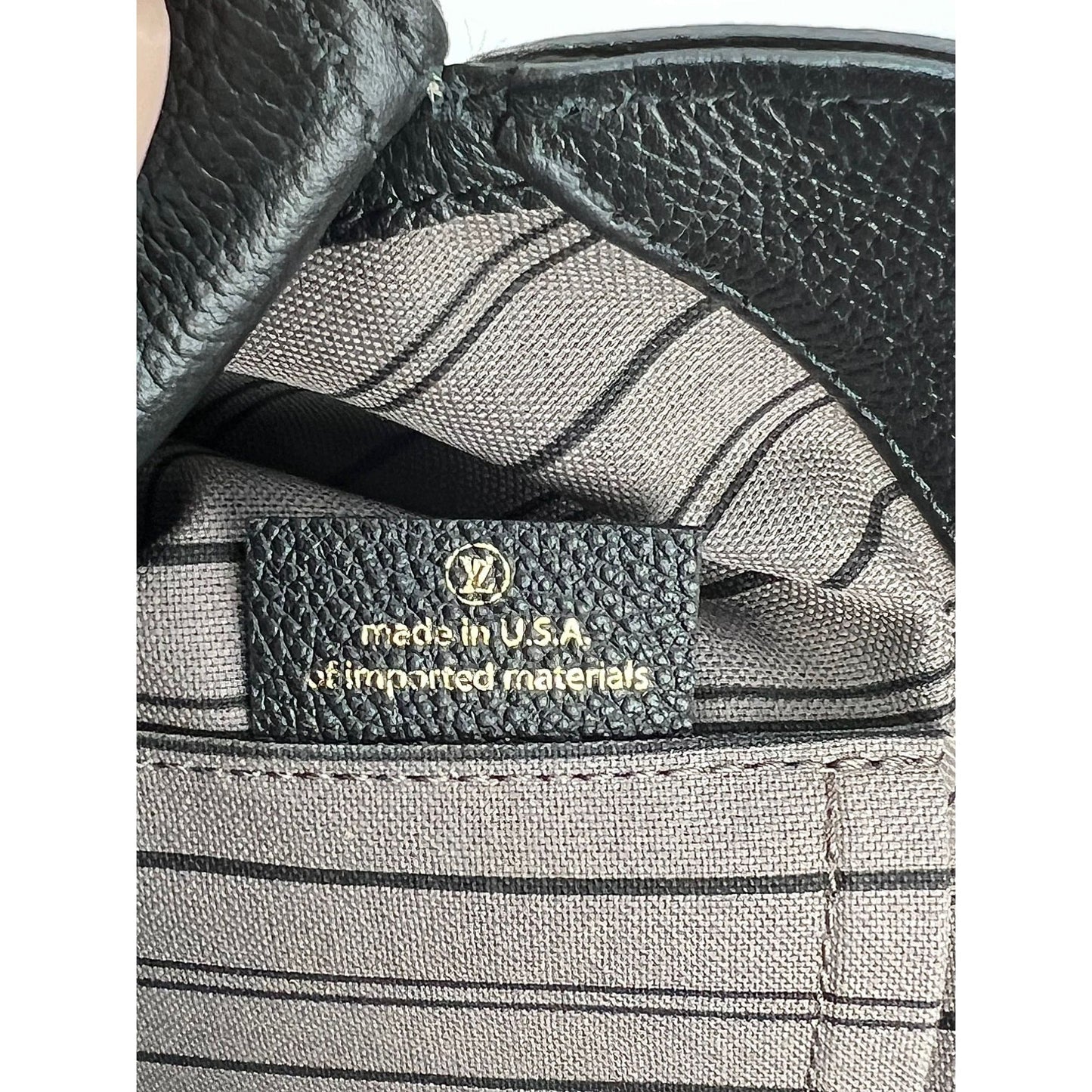 Louis Vuitton Montaigne MM Empreinte Black Leather Shoulder Bag