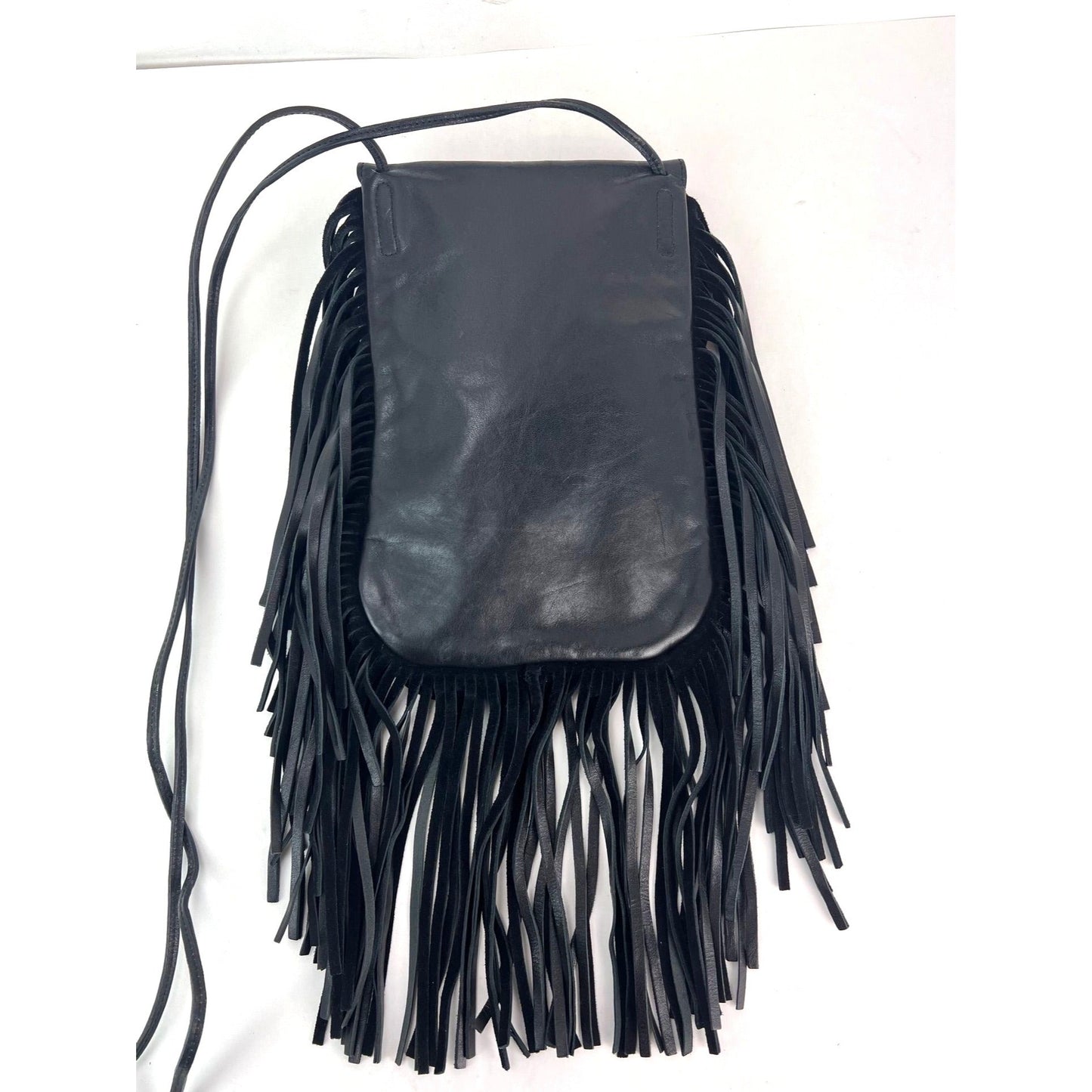 Saint Laurent Lambskin Anita Tassel Black Crossbody Bag