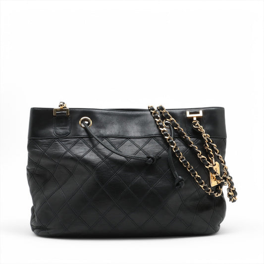 Chanel Lambskin Black Quilted Shoulder Bag 0 Series #3752