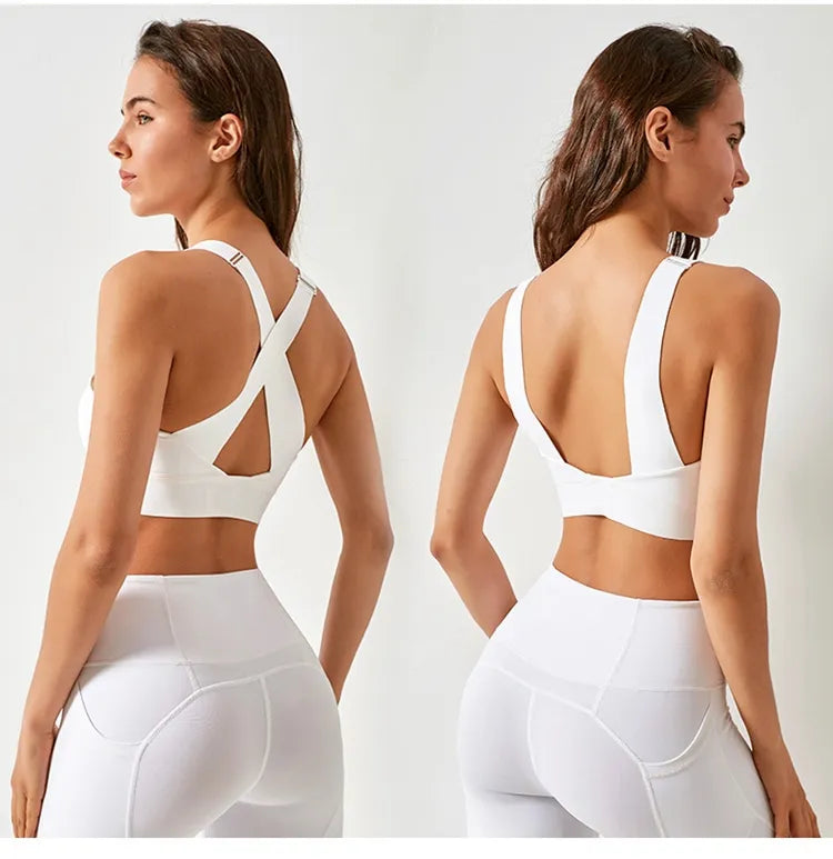 Front Zipper High Impact Athletic Bra