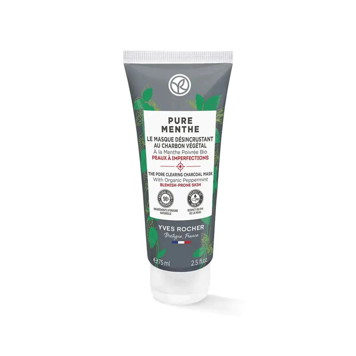 Yves Rocher Pure Menthe Anti Blackhead Charcoal Mask 75 ml