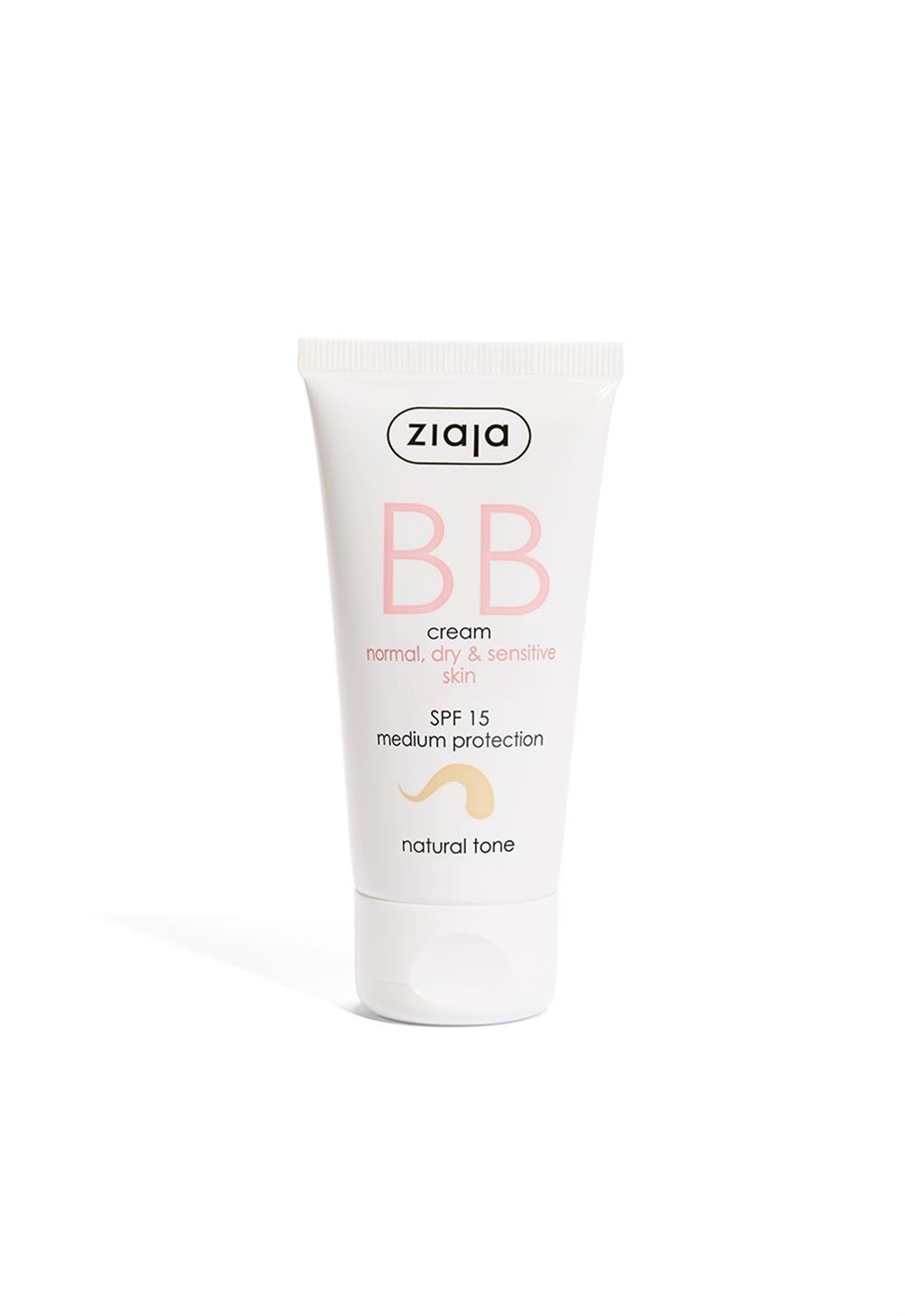 Ziaja BB Cream Natural Tone SPF15 pour peaux normales, sèches et sensibles 50 ml