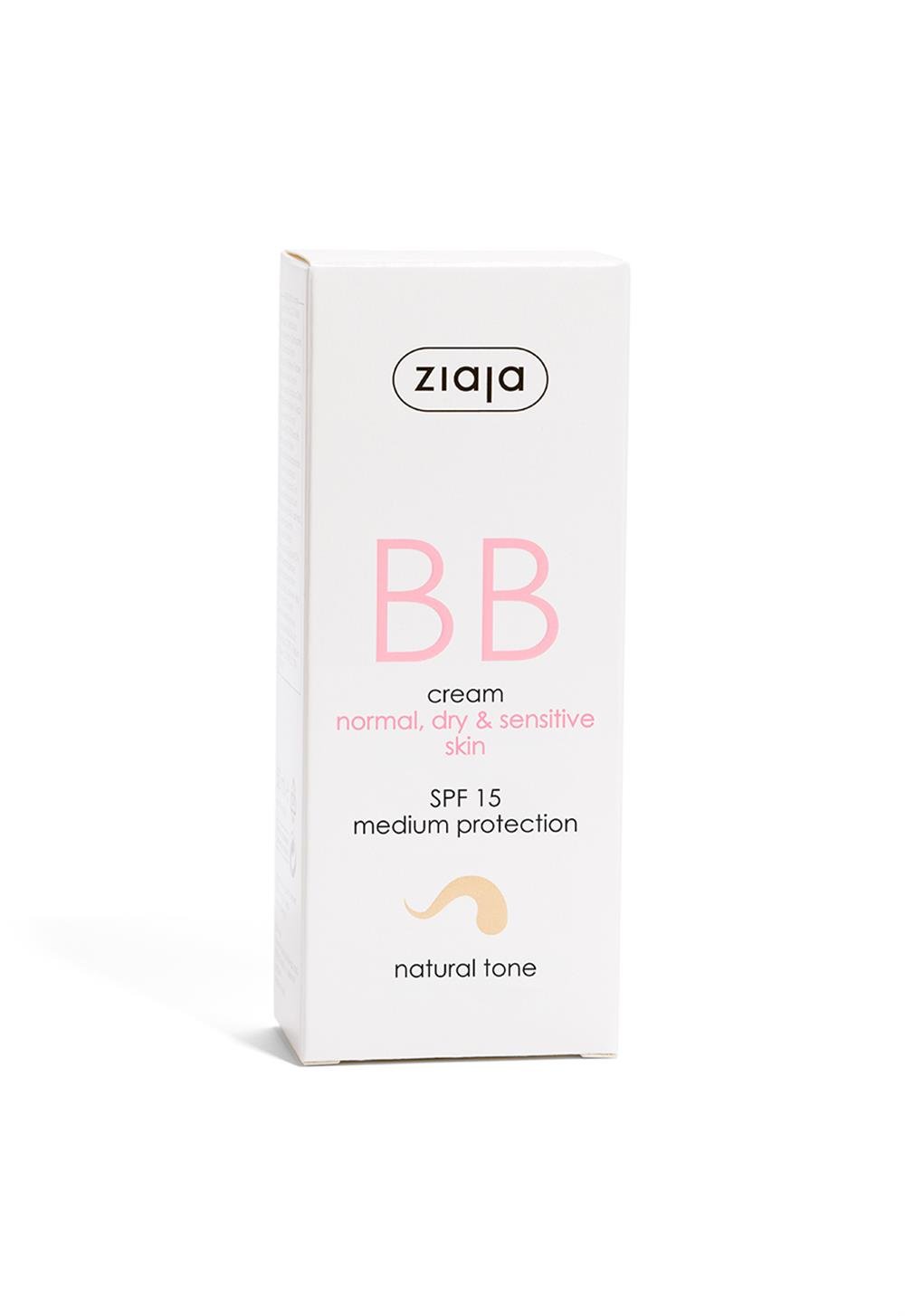 Ziaja BB Cream Natural Tone SPF15 pour peaux normales, sèches et sensibles 50 ml
