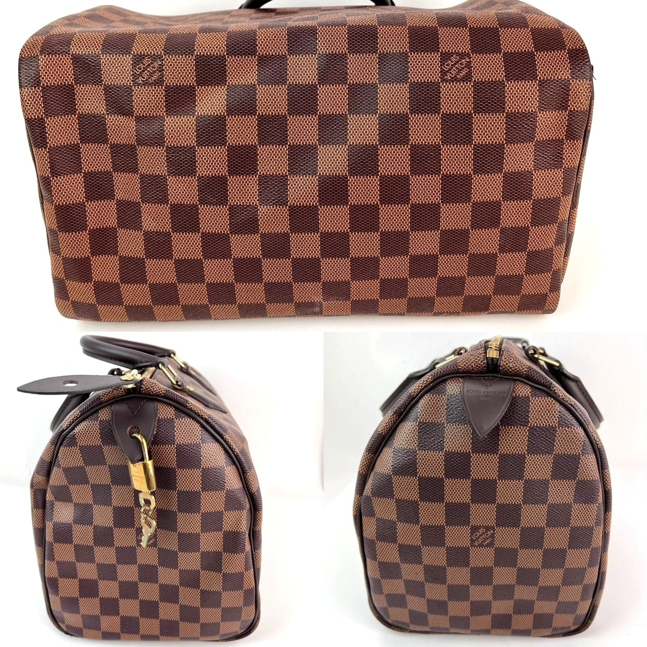 LOUIS VUITTON Speedy 30 Damier Ebene Hand Bag