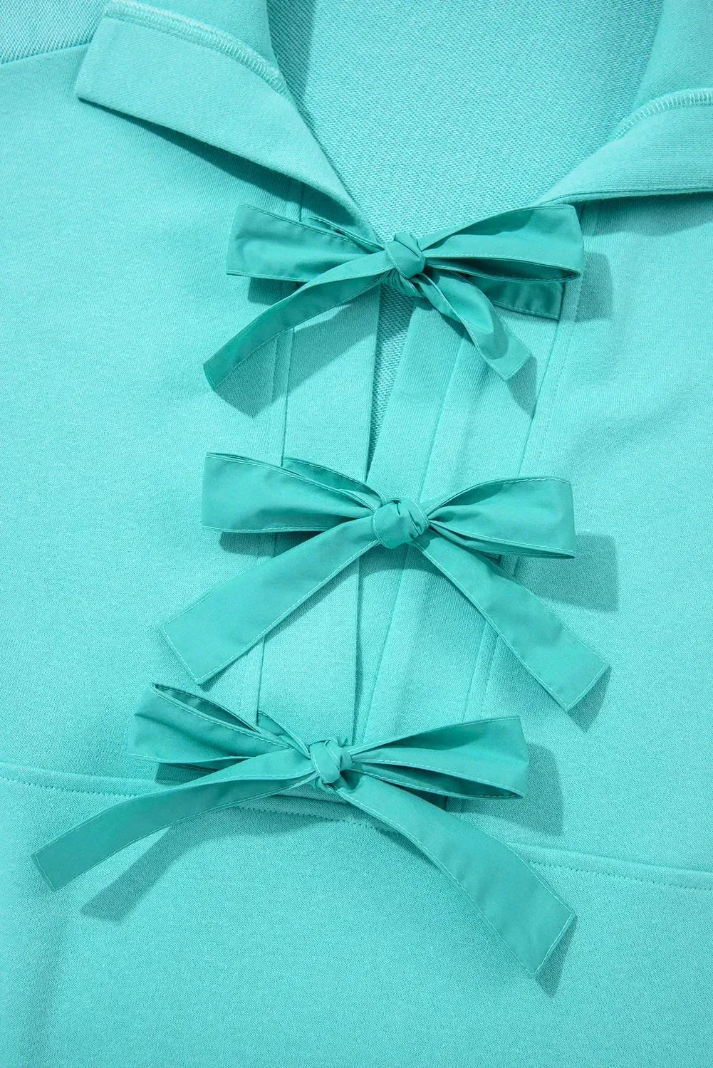 Moonlight Jade Bow Front Patchwork Bracelet Sleeve Mini Dress