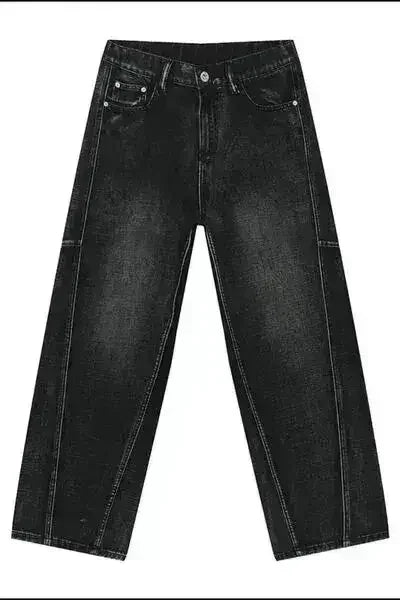 Panelled Straight Leg Jeans